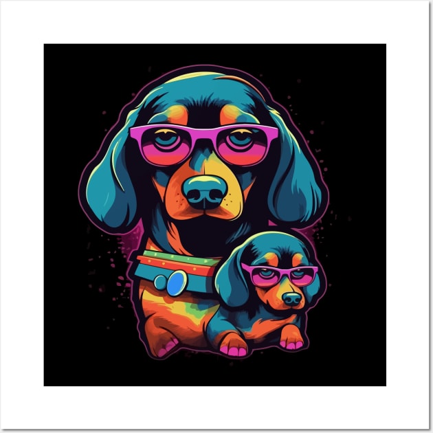 Dachshund Fathers Day Wall Art by JH Mart